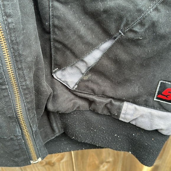 Vintage Snap-On Mens Heavyweight Canvas Workwear Jacket Black/Grey Size XL - Picture 8 of 15